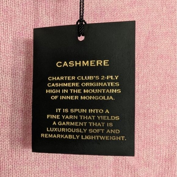 NEW Charter Club Luxury Cashmere Turtleneck Womens Petite Size Medium Pink - Picture 4 of 12